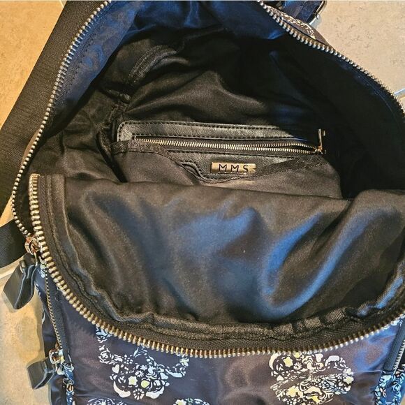 MMS DESIGN STUDIO Black Skull Satin Backpack - Picture 9 of 10